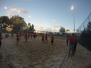 On par with Australia's sporting culture, Bond University organizes weekly sports events for its students in which the different campus dorms compete against each other. This week was volleyball (the courts are on campus), and my dorm happened to win. 